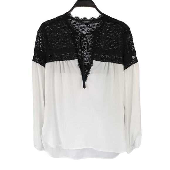 Nanette Lepore Lace Long Sleeve Blouse Top - Picture 1 of 13
